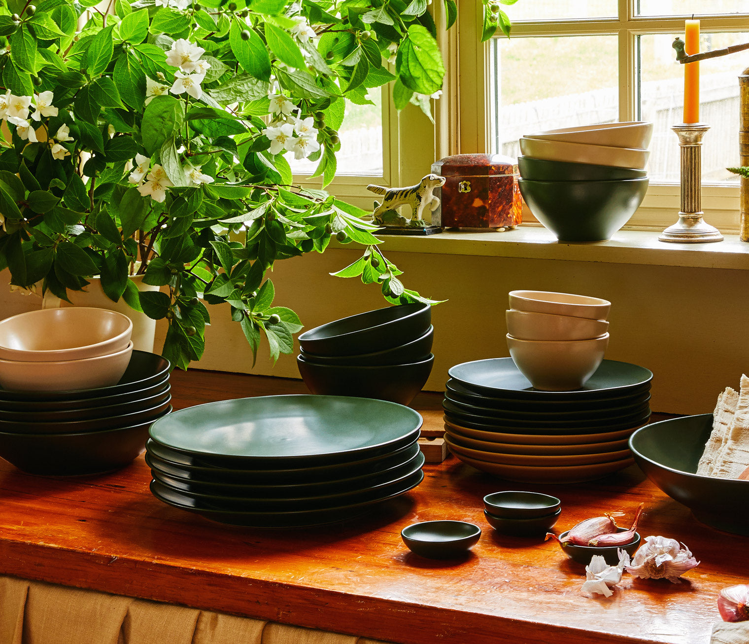 A thoughtfully set table