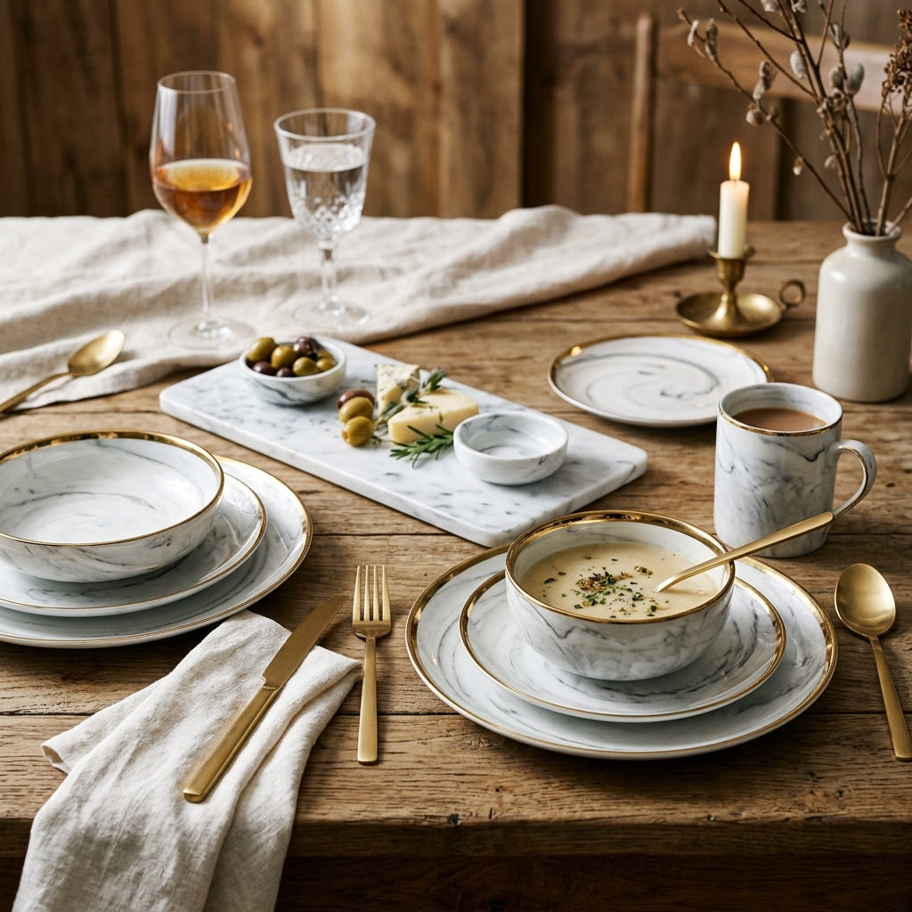 Marble Dinner Set